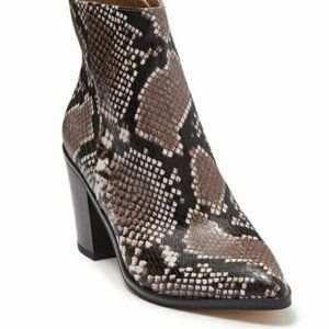 14th & Union Braxton Snake Print Block Heel Booties  size 6 size 6.5 size 7